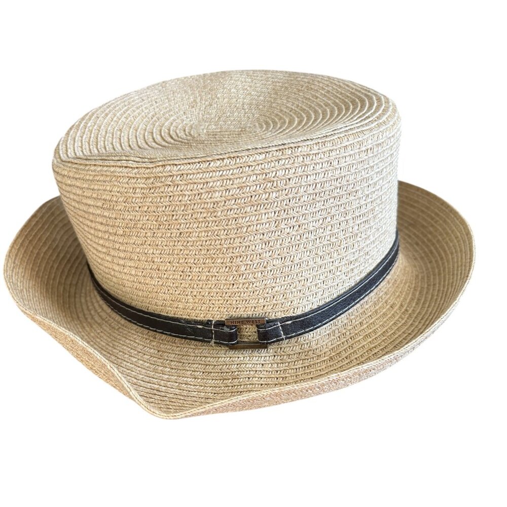 NINE WEST WOMENS STRAW BUCKET HAT